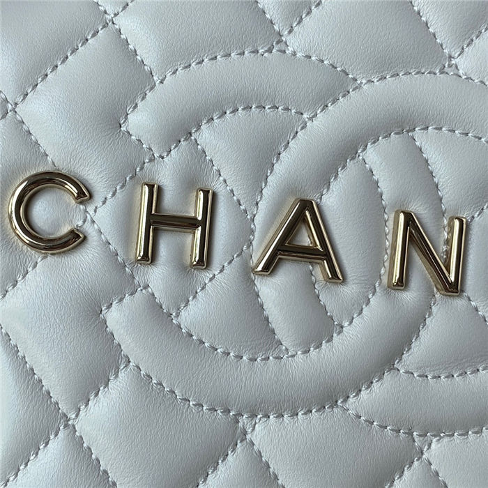 Chanel STAR HANDBAG Lambskin & Gold-Tone Metal AS4579 White A