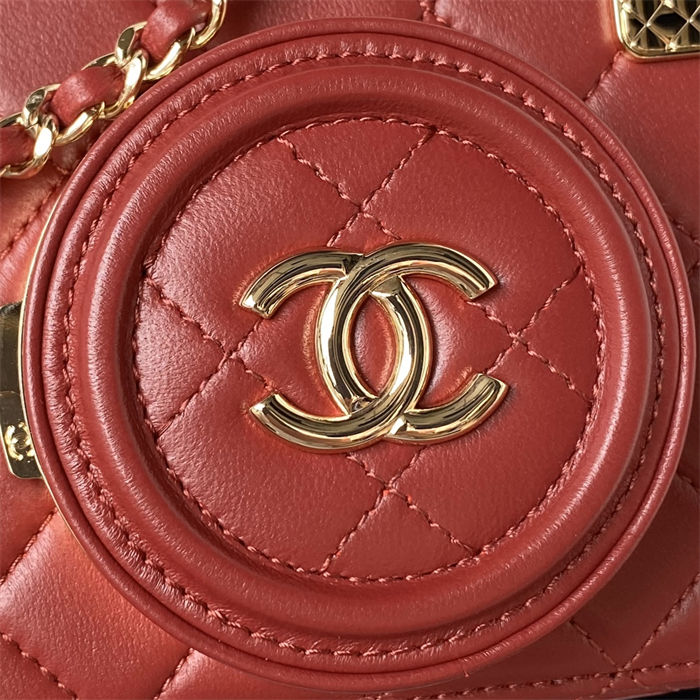 Chanel CAMERA BAG AS4817 Lambskin Burgundy A