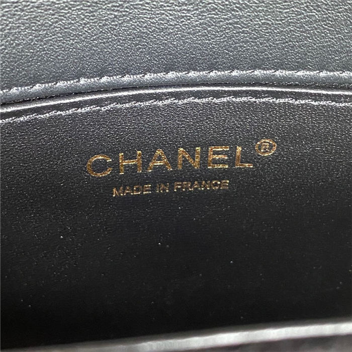 Chanel SMALL BOY Chanel MESSENGER BAG Velvet & Gold-Tone Metal AS3350 Black A