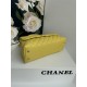 FLAP BAG WITH TOP HANDLE Grained Calfskin Yellow-binding Gold Metal High