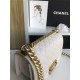 SMALL BOY Chanel HANDBAG Grained Calfskin White High