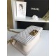 SMALL BOY Chanel HANDBAG Grained Calfskin White High