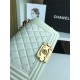 SMALL BOY Chanel HANDBAG Lambskin White High