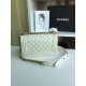 SMALL BOY Chanel HANDBAG Lambskin White High