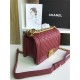 SMALL BOY Chanel HANDBAG Lambskin Burgundy High