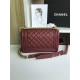 SMALL BOY Chanel HANDBAG Lambskin Burgundy High