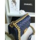 SMALL BOY Chanel HANDBAG Lambskin Navy Blue High