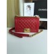 SMALL BOY Chanel HANDBAG Lambskin Red High