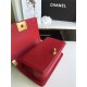 SMALL BOY Chanel HANDBAG Lambskin Red High