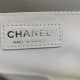 BOY Chanel HANDBAG Grained Calfskin & Silver Metal White A