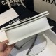 BOY Chanel HANDBAG Grained Calfskin & Silver Metal White A