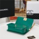 BOY Chanel HANDBAG Chevrons Pattern Lambskin Green B