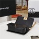 BOY Chanel HANDBAG Chevrons Pattern Lambskin Black B