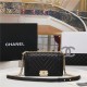 BOY Chanel HANDBAG Chevrons Pattern Lambskin Black B