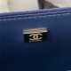 Chanel SMALL BOY Chanel MESSENGER BAG Velvet & Gold-Tone Metal AS3350 Navy A