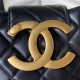 Chanel SMALL MESSENGER BAG Lambskin & Gold-Tone Metal AS4609 Black A