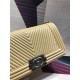 BOY Chanel HANDBAG Chevrons Pattern Lambskin Beige B