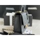 Chanel SMALL FLAP BAG WITH TOP HANDLE Grained Calfskin & Gold-Tone Metal AS3652 Black A