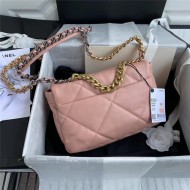 Chanel 19 Flap Bag Goatskin/Lambskin Coral High