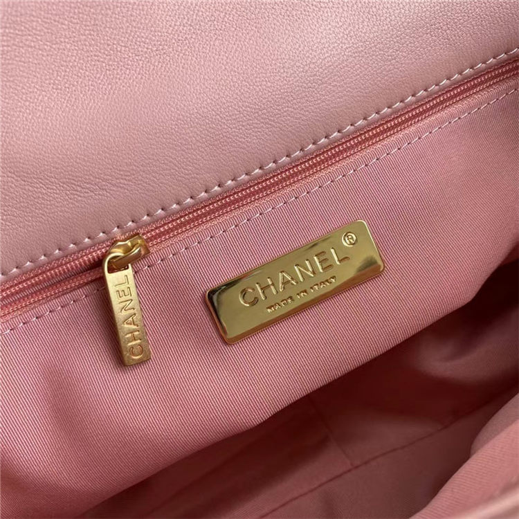 Chanel 19 Flap Bag Goatskin/Lambskin Coral High