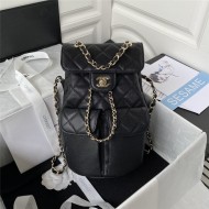 Chanel BACKPACK AS3200 Grained Calfskin & Gold-Tone Metal Black High