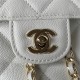 Chanel BACKPACK AS3200 Grained Calfskin & Gold-Tone Metal White High