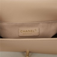 BOY Chanel HANDBAG Lambskin Beige B