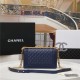 BOY Chanel HANDBAG Lambskin Navy Blue B