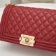 BOY Chanel HANDBAG Lambskin Red B