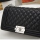 BOY Chanel HANDBAG Lambskin Black B