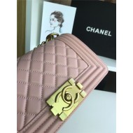 SMALL BOY Chanel HANDBAG Lambskin Pink High