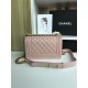 SMALL BOY Chanel HANDBAG Lambskin Pink High