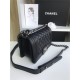 SMALL BOY Chanel HANDBAG Lambskin Black High