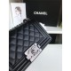 SMALL BOY Chanel HANDBAG Lambskin Black High