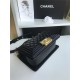 SMALL BOY Chanel HANDBAG Lambskin Black High