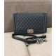 LARGE BOY Chanel HANDBAG Grained Calfskin Black High