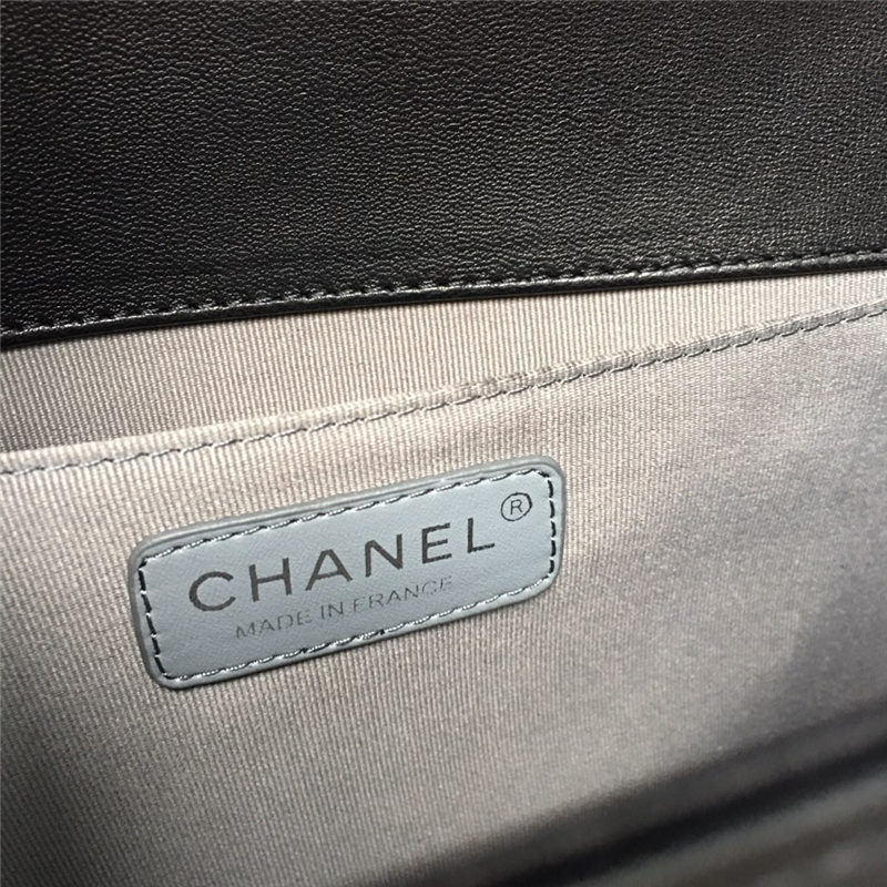 MAXI BOY Chanel HANDBAG Lambskin Black High