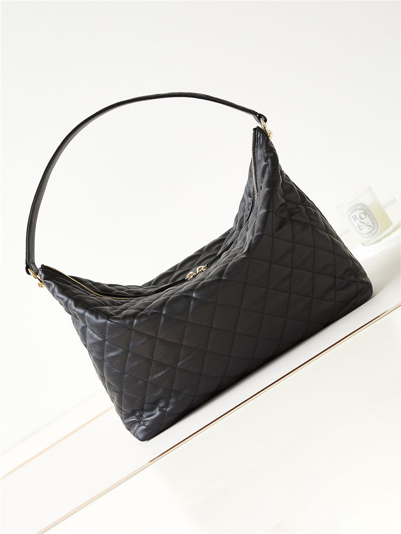 Chanel MAXI HOBO BAG AS4339 Calfskin & Gold-Tone Metal Black High