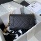 Chanel FLAP BAG Grained Calfskin & Gold-Tone Metal AS2764 Black A