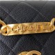 Chanel MINI FLAP BAG Grained Calfskin & Gold-Tone Metal AS2711 Black A