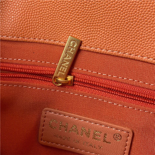 Chanel MINI FLAP BAG Grained Calfskin & Gold-Tone Metal AS2711 Orange A