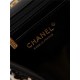 Chanel FLAP BAG Lambskin Viscose Weaving & Gold-Tone Metal AS3767 Black A