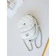 Chanel BACKPACK AS4366 Nylon & Silver-Tone Metal White A