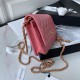 WALLET ON CHAIN Lambskin & Gold-Tone Metal AP1450 Pink A