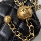 Chanel SMALL VANITY WITH CHAIN Lambskin & Gold-Tone Metal AP1447 Black A