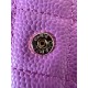 Classic Wallet on Chain A33814 Grained Calfskin Gold/Silver Metal Purple B