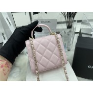 Chanel CLUTCH WITH CHAIN A68063 Lambskin & Gold-Tone Metal Pink High