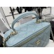 Chanel VANITY WITH CHAIN A68062 Lambskin & Gold-Tone Metal Blue High