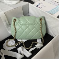 Chanel SMALL MESSENGER BAG Lambskin & Gold-Tone Metal AS4609 Green A