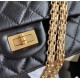 MINI 2.55 HANDBAG Aged Calfskin Black & Gold-Tone Metal A